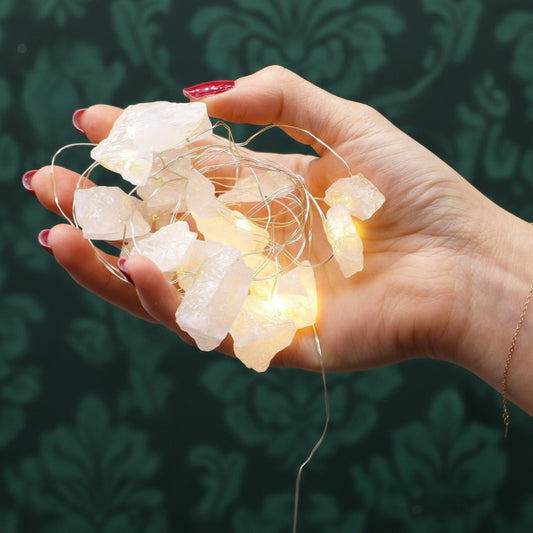 Gemstone Enchantment Lights with Rock Quartz from Rise & Sage – Clarity, Healing & Light