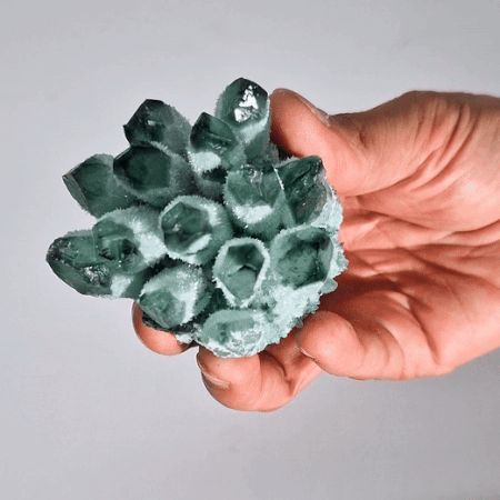 Green Ghost Quartz Cluster | Growth & Spiritual Renewal | 3