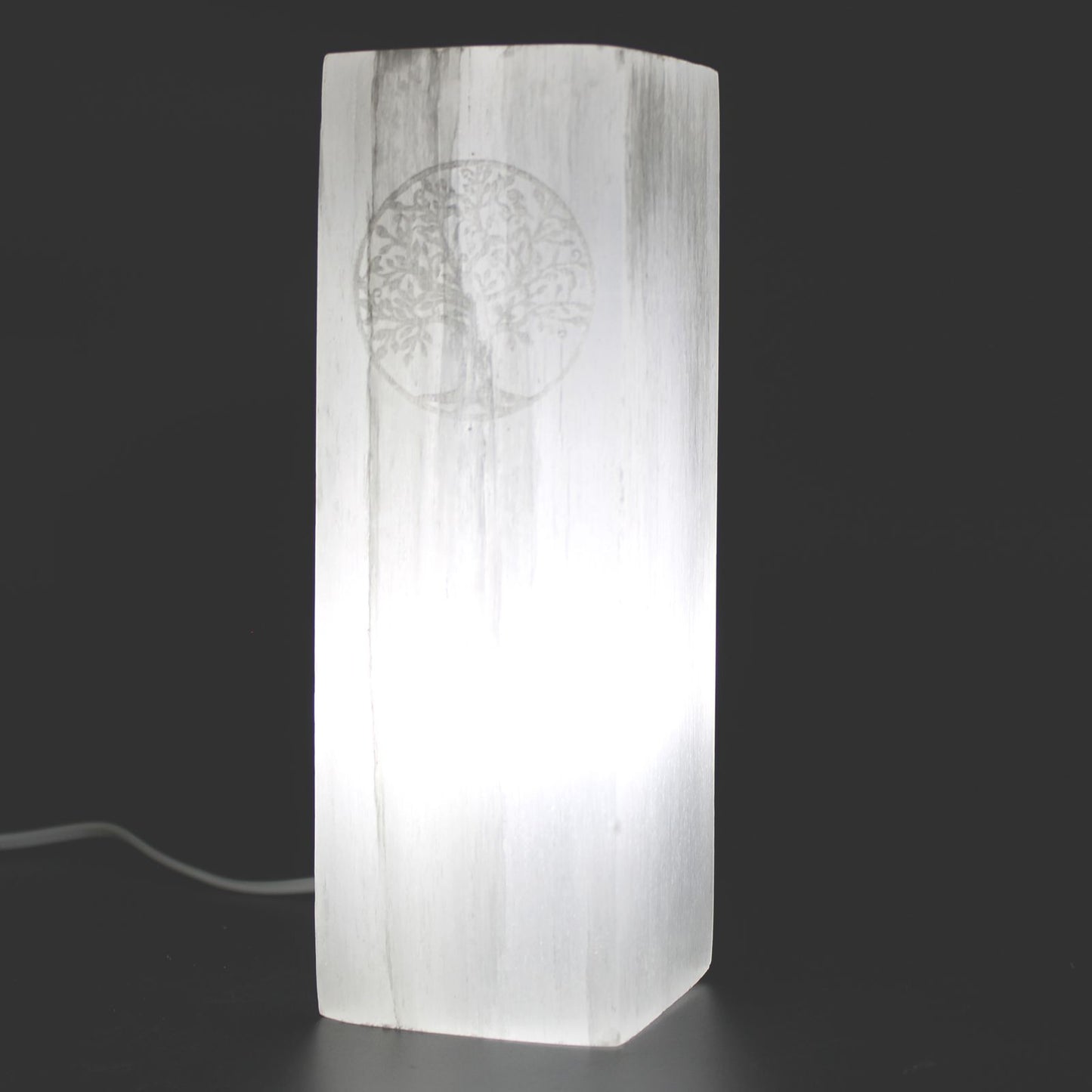 Selenite Block Lamp – Tree of Life | Purity, Peace & Illumination | 3