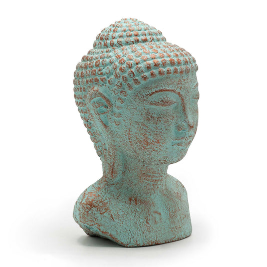 Tranquility Buddha Head – Green Copper | Calm, Strength & Spiritual Grace | 1