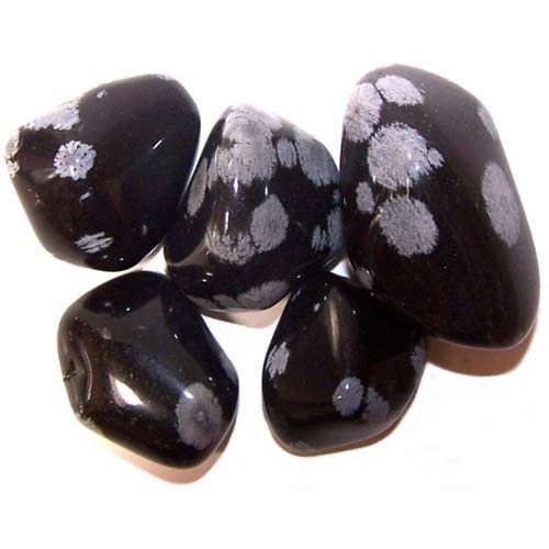 Large Tumble Stones – Snowflake Obsidian | Protection, Balance & Renewal