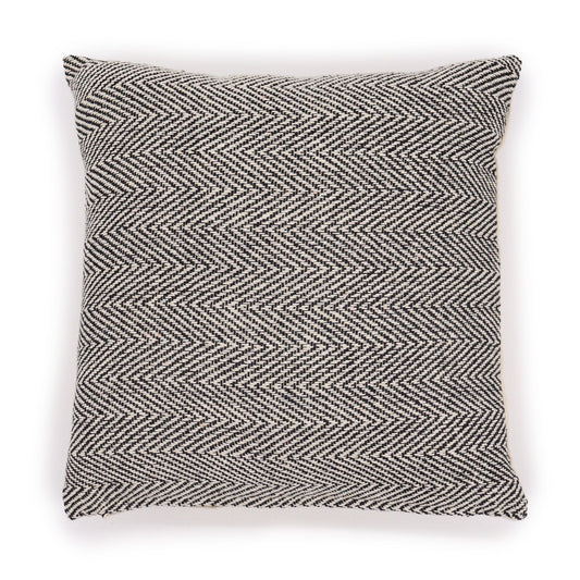 Classic Cushion Cover – Herringbone Fine Grey (40 × 40 cm) | Subtle Elegance, Artisan Weave & Timeless Comfort | 1