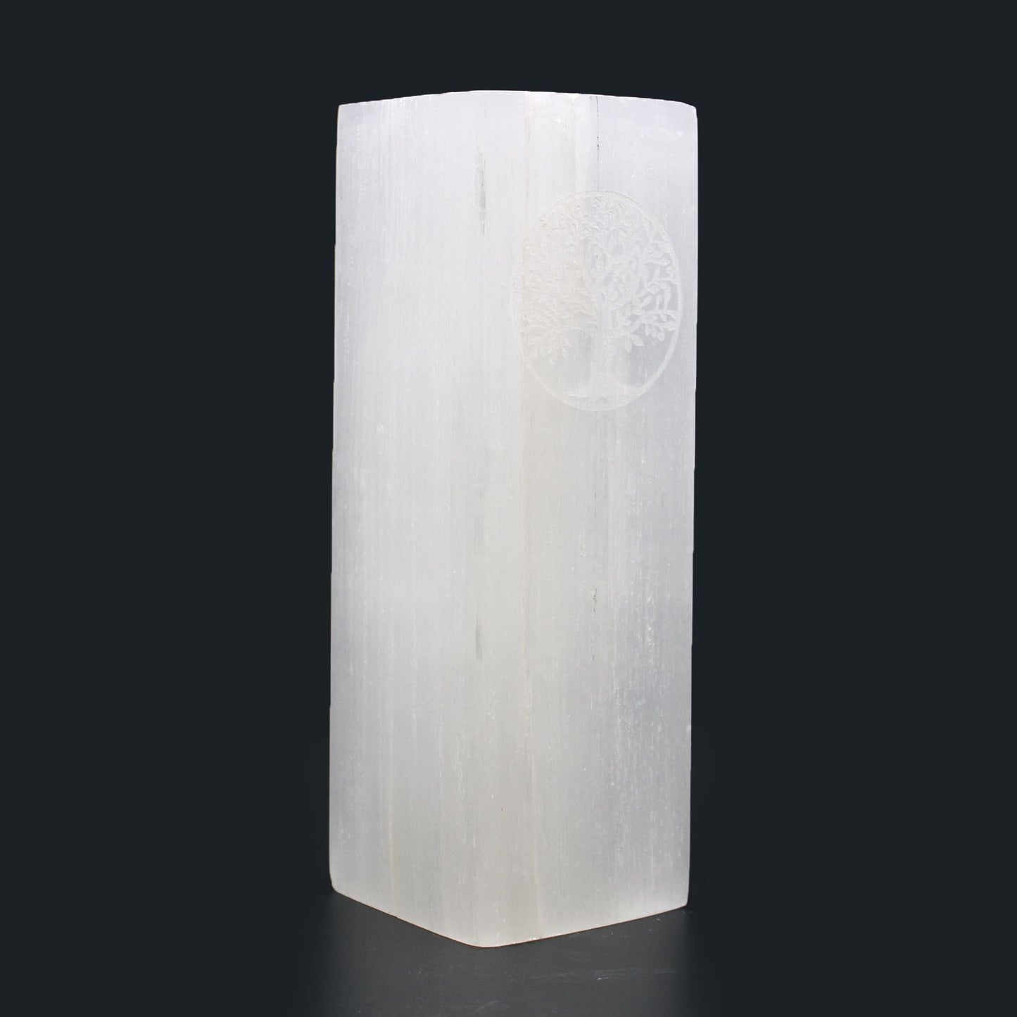Selenite Block Lamp – Tree of Life | Purity, Peace & Illumination | 4