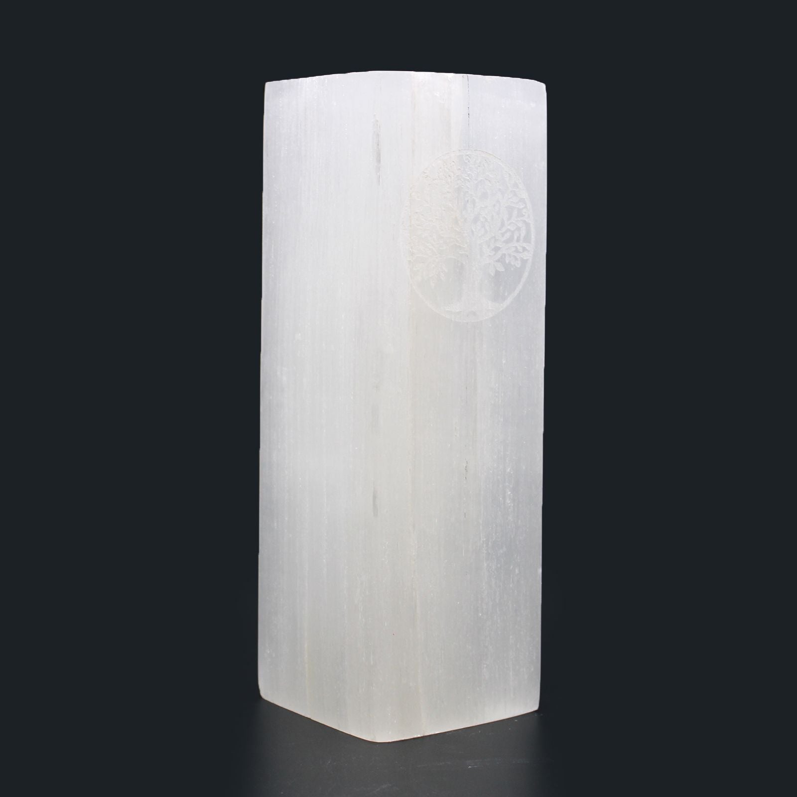 Selenite Block Lamp – Tree of Life | Purity, Peace & Illumination | 4