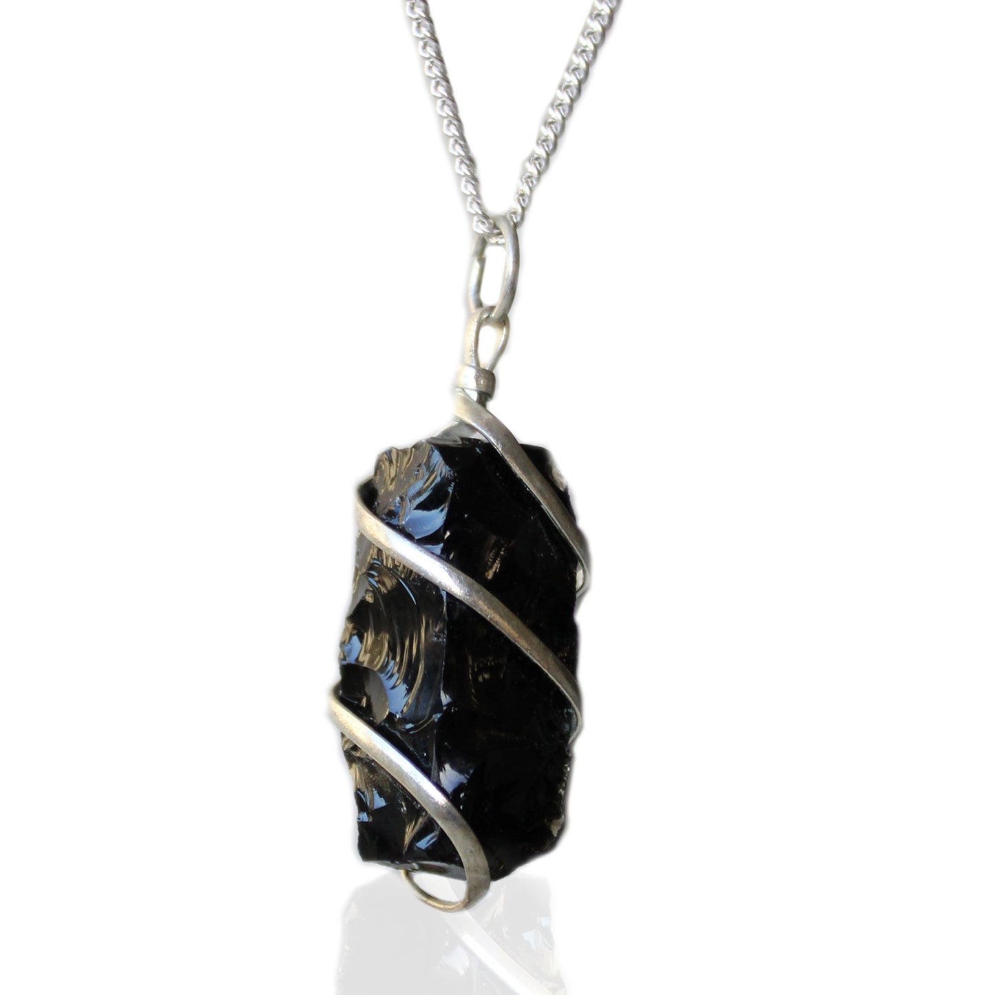 Cascade Wrapped Gemstone Necklace | Black Onyx | Protection & Wisdom | 3