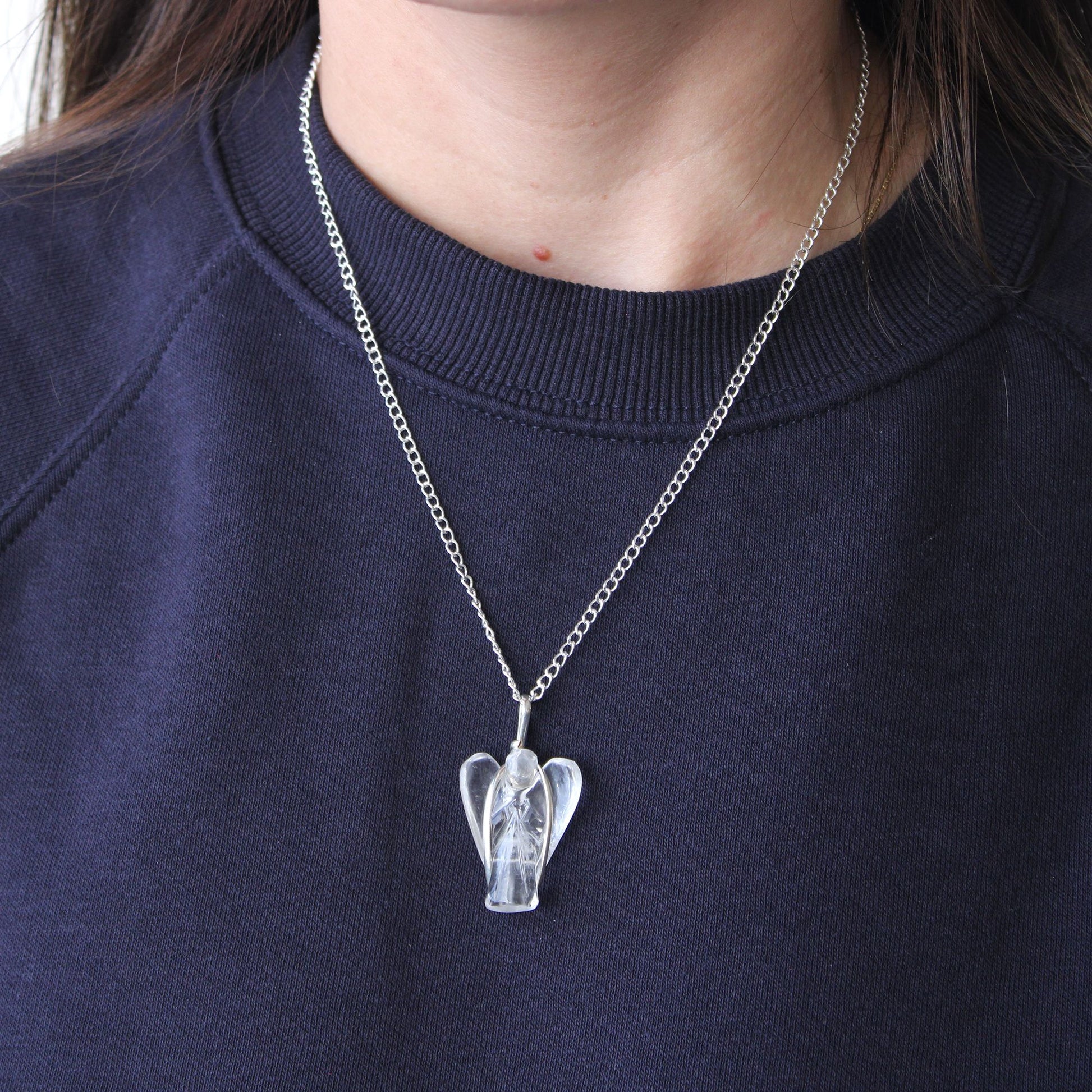 Gemstone Guardian Angel Pendant | Rose Quartz | Love & Protection | 4