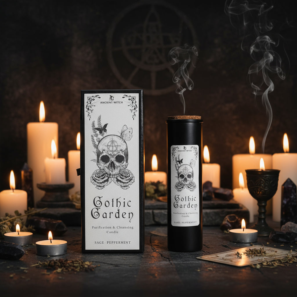 Ancient Witch Ritual Candle | Gothic Garden | Cleansing & Rebirth | 1