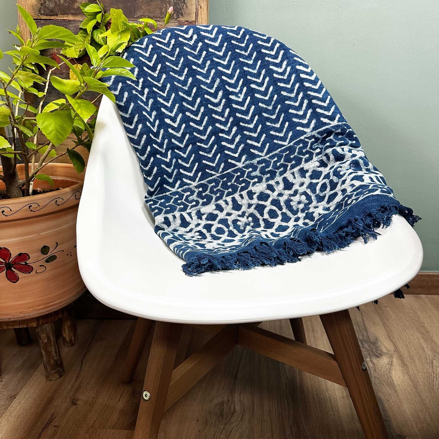Handmade Indigo Throw – Seedha Arrows | Heritage, Craft & Bold Beauty | 1