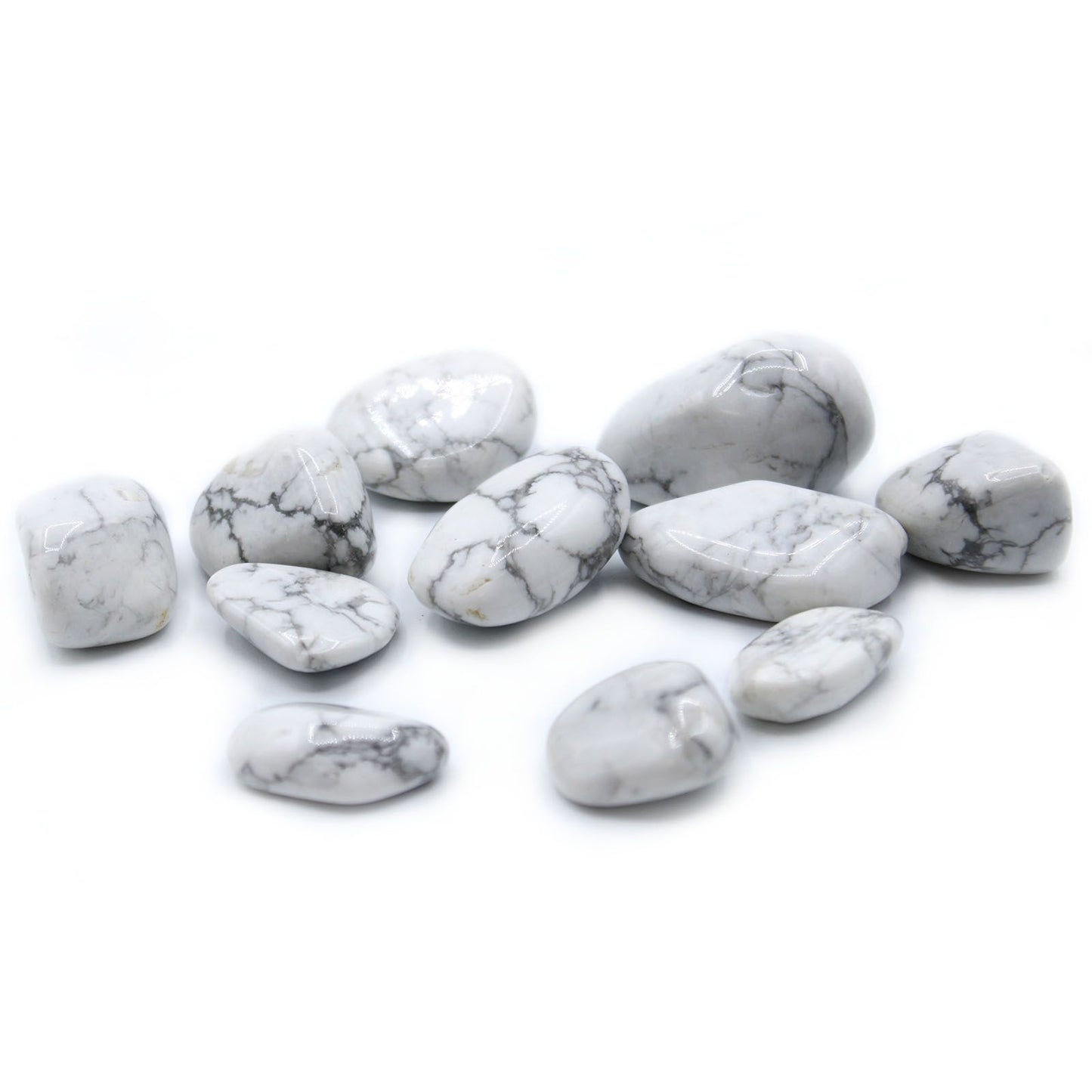 Large Tumble Stones – White Howlite | Calm, Patience & Presence