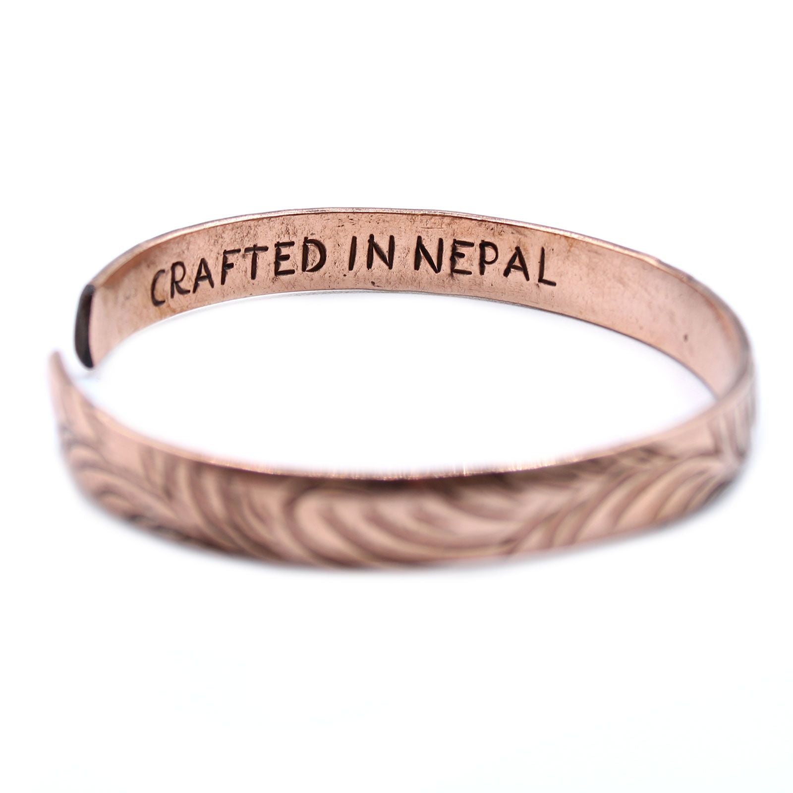 Copper Tibetan Bracelet | Slim Tribal Swirls | Flow of Life | 2