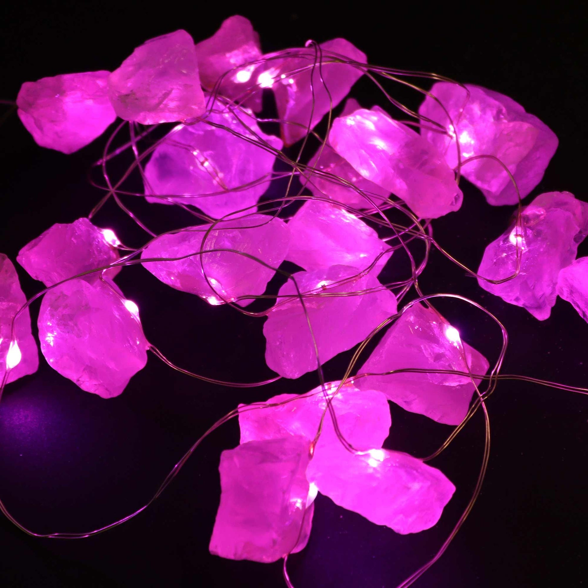 Gemstone Enchantment Lights with Rose Quartz | Love, Calm & Harmony | 3