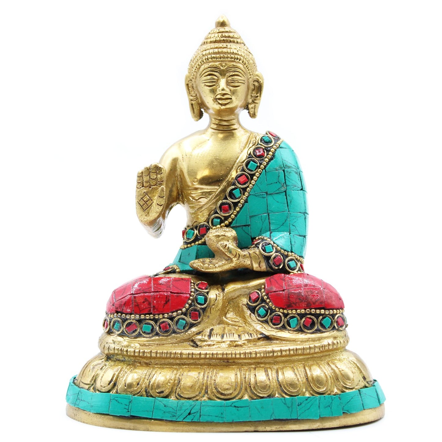 Brass Buddha Figure – Blessing (15 cm) | Peace, Compassion & Sacred Presence | 2