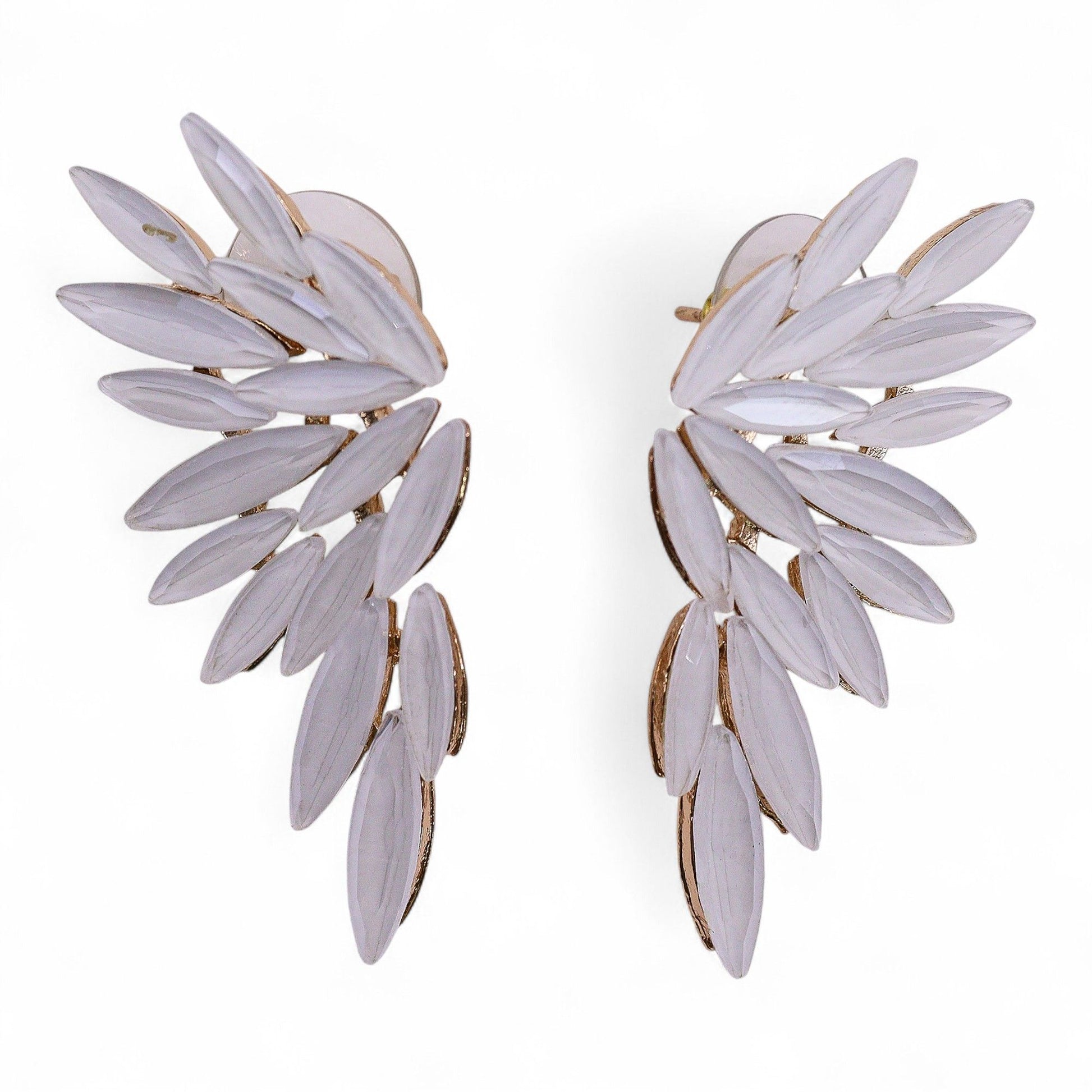 Pearl - Vintage Glass - Angel Wings - Earrings | 2