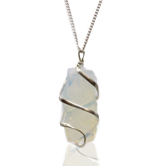 Cascade Wrapped Gemstone Necklace | Opalite | Imagination & Light | 2