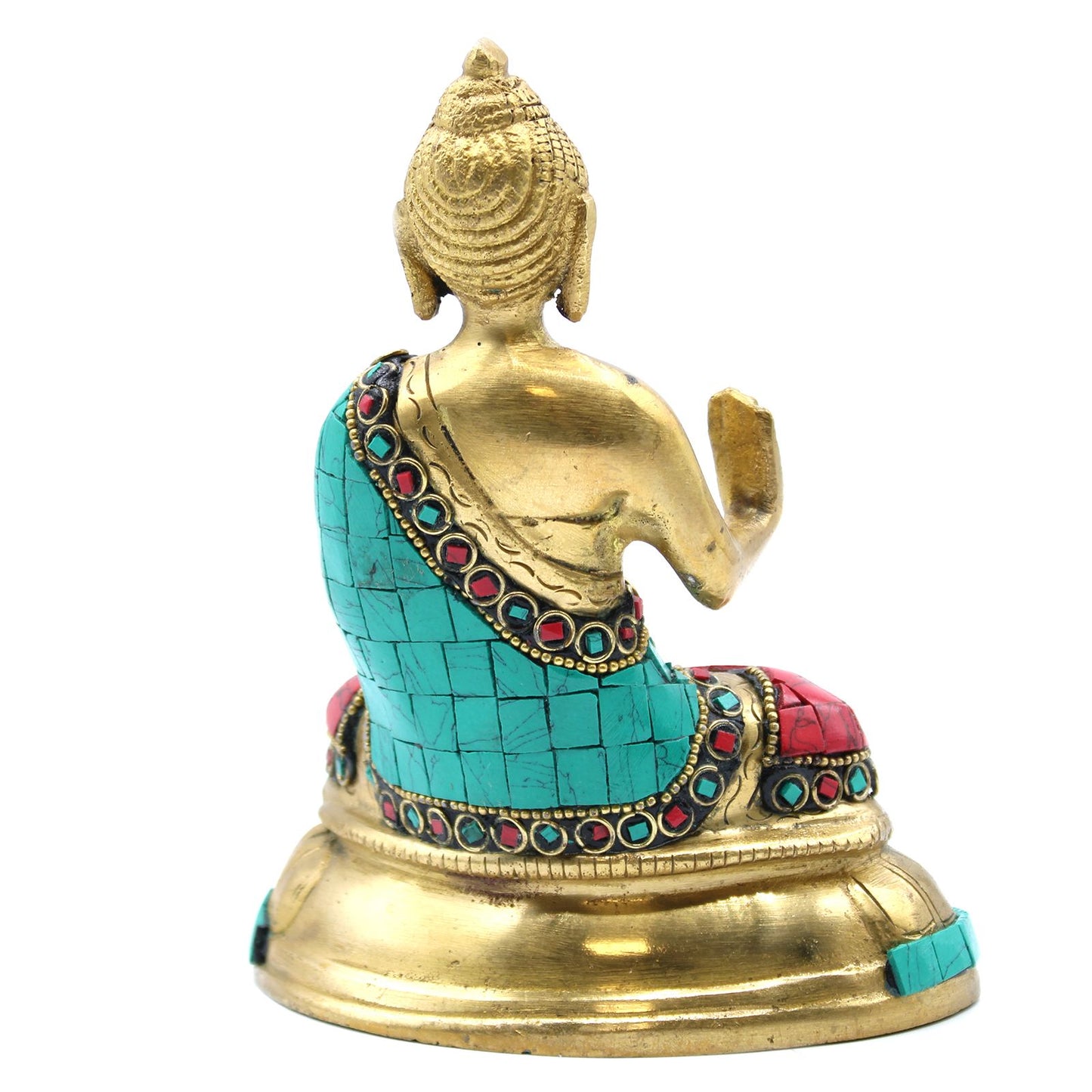 Brass Buddha Figure – Blessing (15 cm) | Peace, Compassion & Sacred Presence | 3