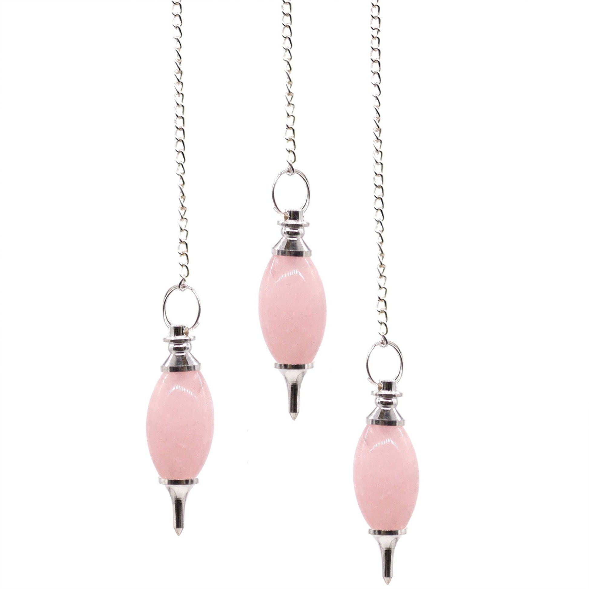Rose Quartz Lingam Pendulum | Heart Wisdom & Emotional Healing