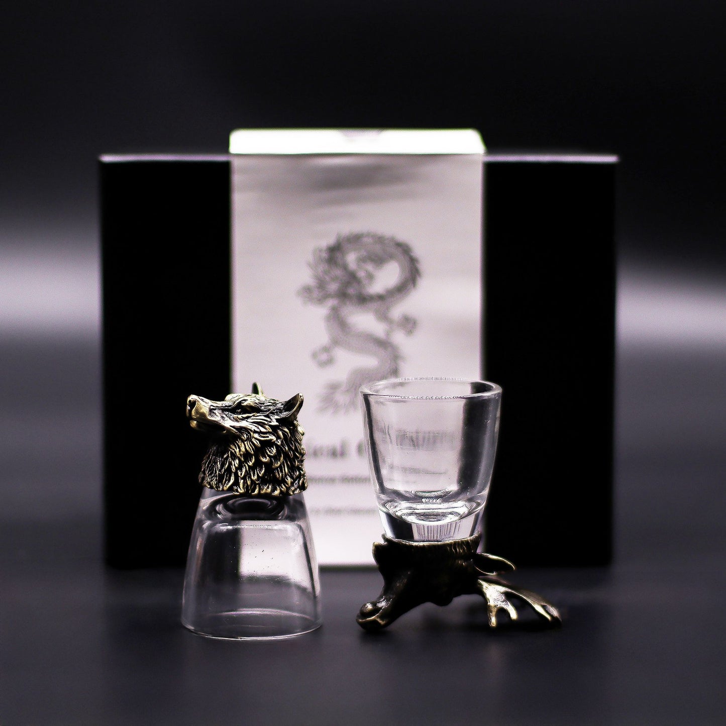 Set of Six Wild Forest Creature Shot Glasses | Antique Bronze Gift Collection (50ml) | 4