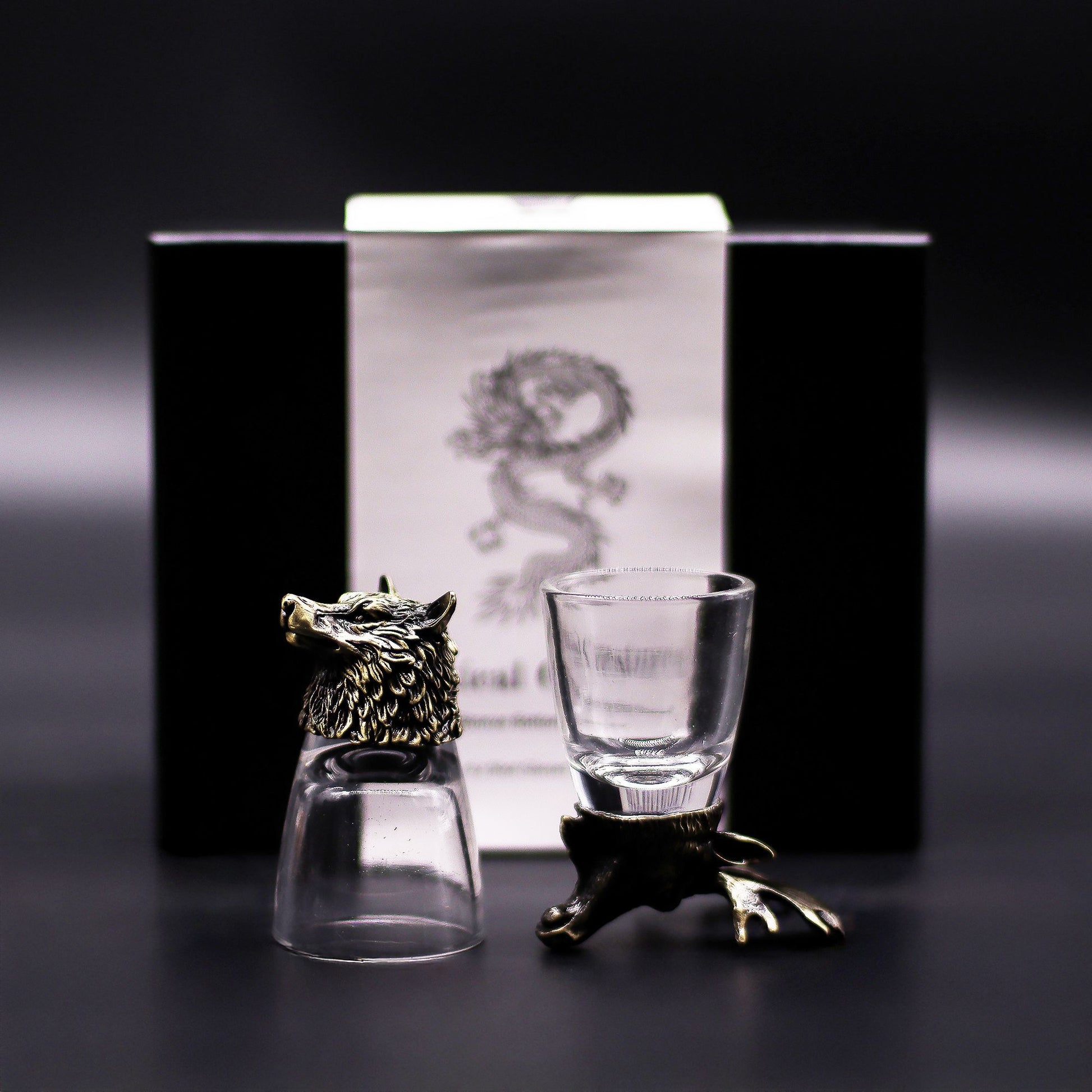 Set of Six Wild Forest Creature Shot Glasses | Antique Bronze Gift Collection (50ml) | 4