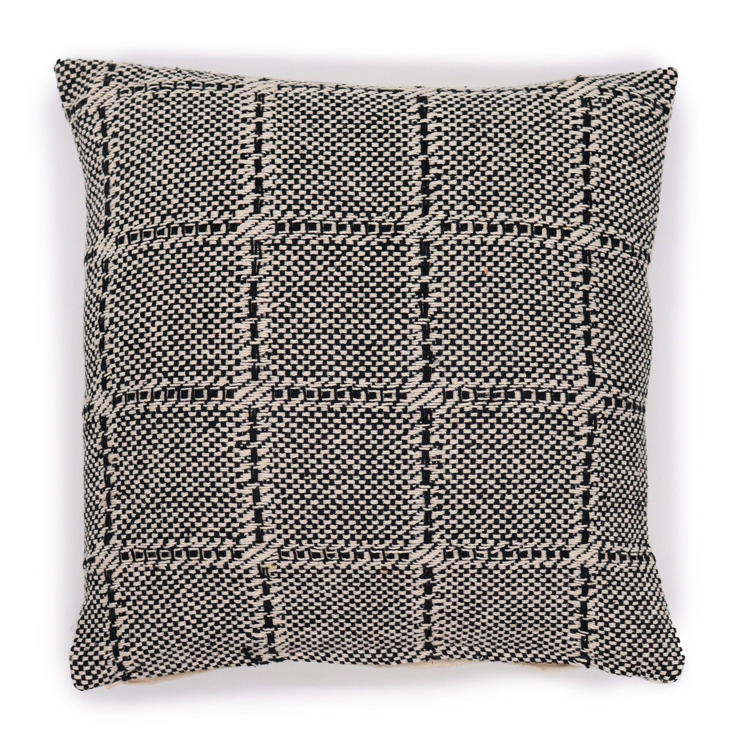 Classic Cushion Cover – Squares Grey (40 × 40 cm) | Calm, Craft & Timeless Geometry | 2