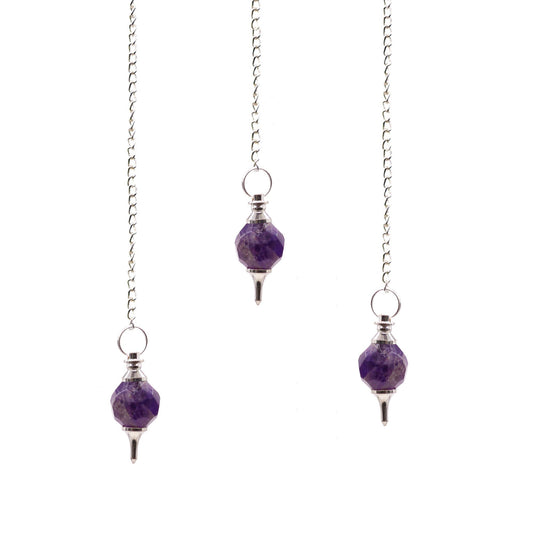 Faceted Amethyst Pendulum | Clarity & Intuition
