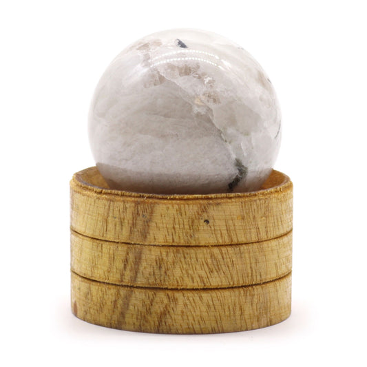 Gemstone Sphere with Indian Moonstone | Intuition, Balance & New Beginnings