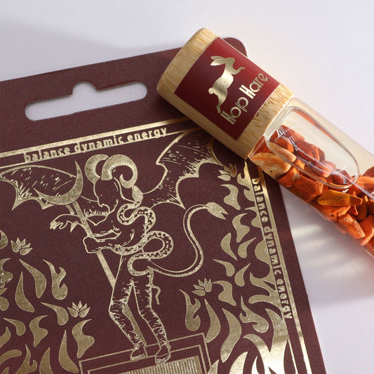 The Devil Tarot Gemstone Oil Roll-On | Red Jasper & Botanical Blend for Energy & Confidence | 1