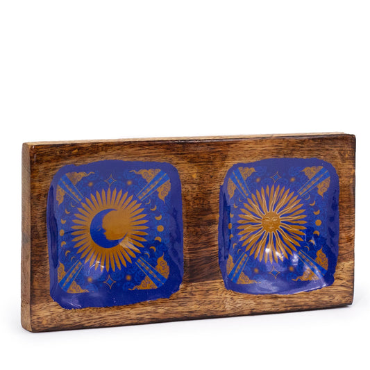 Hop Hare Enamelled Double Trinket Tray – Sun & Moon | Balance, Beauty & Celestial Harmony | 2