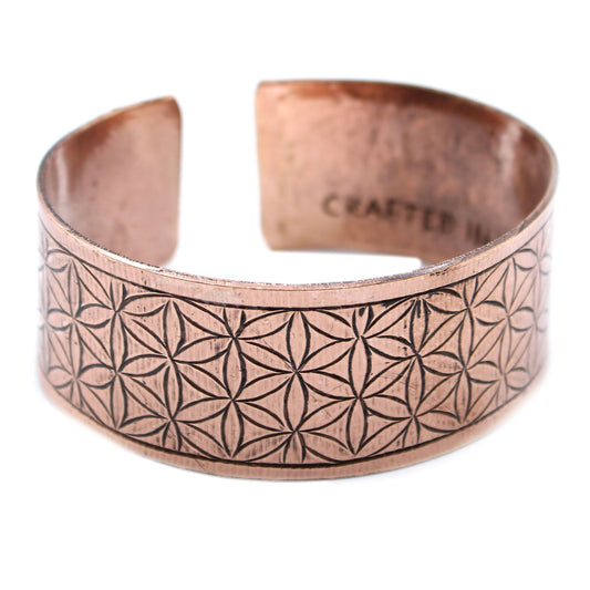 Copper Tibetan Bracelet | Flower of Life | Sacred Geometry of the Soul | 2