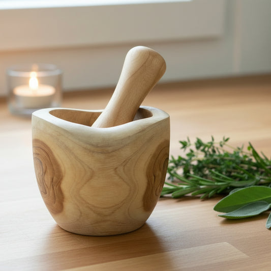 Ergo Teak Pestle & Mortar – Large from Rise & Sage – Strength, Tradition & Timeless Craft
