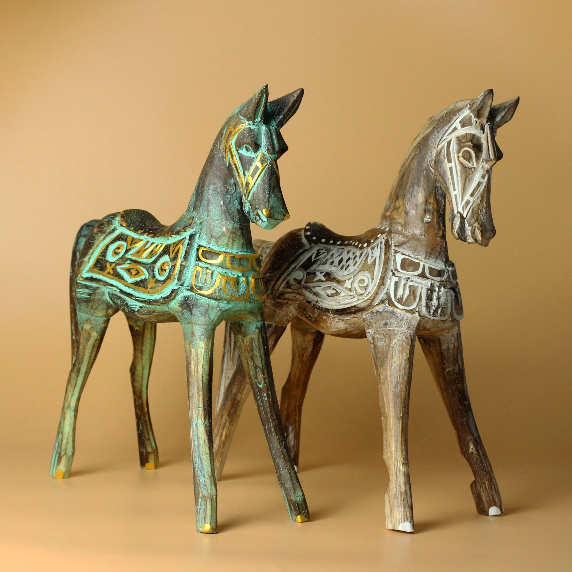 Hand-carved gold and turquoise horse | Strength, Spirit & Timeless Craft | 3