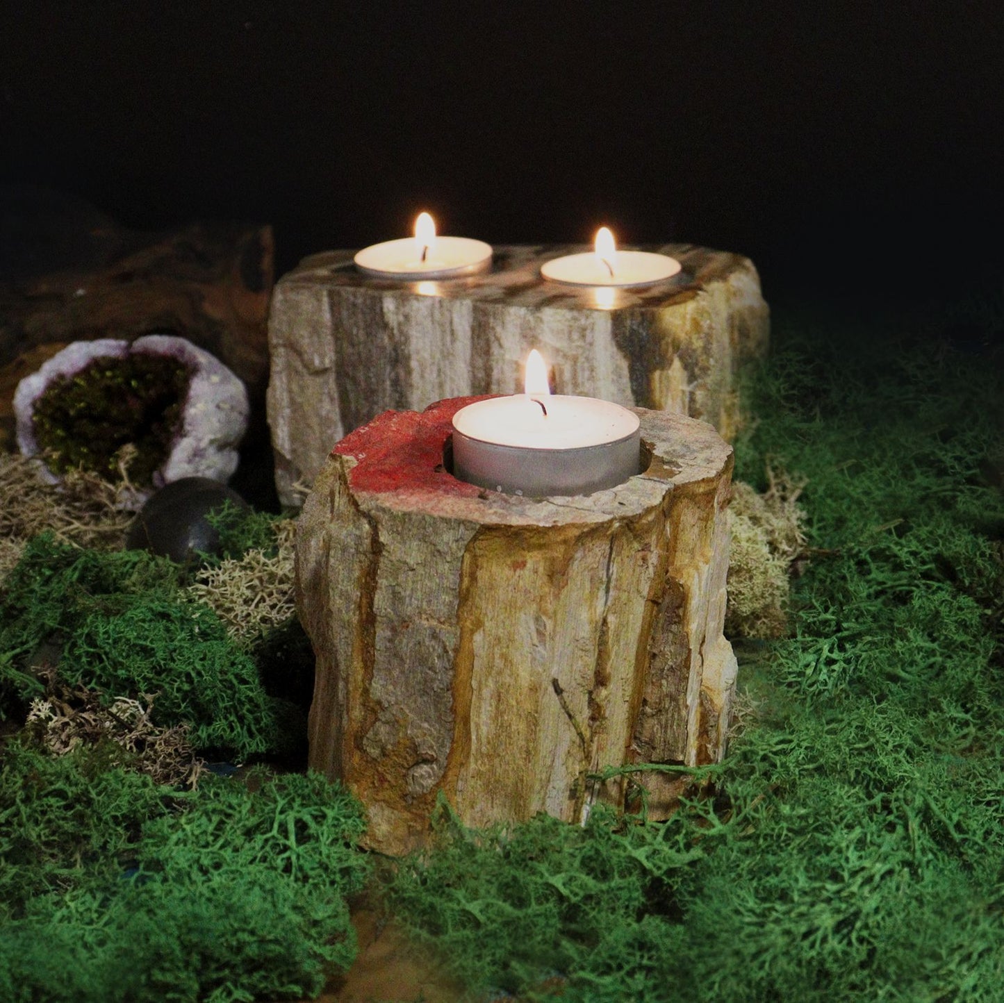 Petrified Wood Candle Holder | Earth, Time & Tranquillity | 2