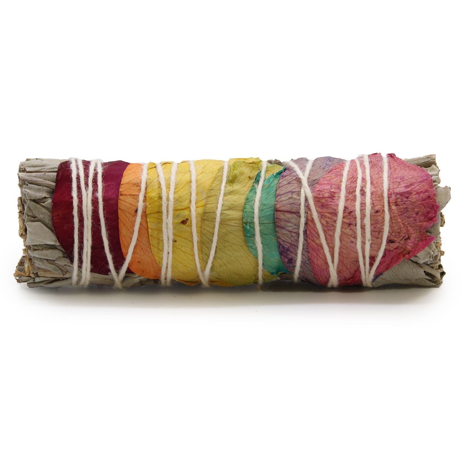 Smudge Stick – 7 Chakras Rose Petals & Sage | Cleansing & Alignment