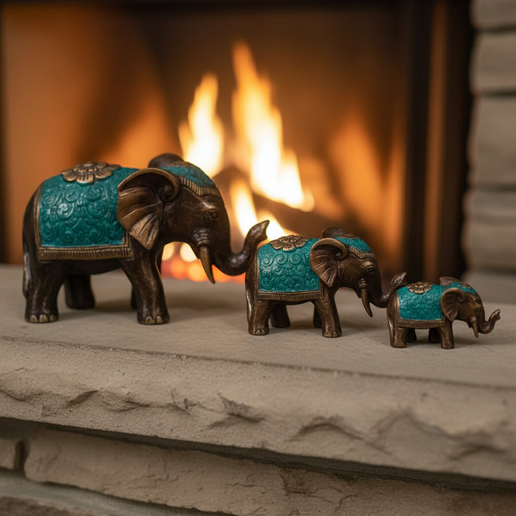 Set of 3 Lucky Elephants | Gift of Wisdom, Strength & Fortune