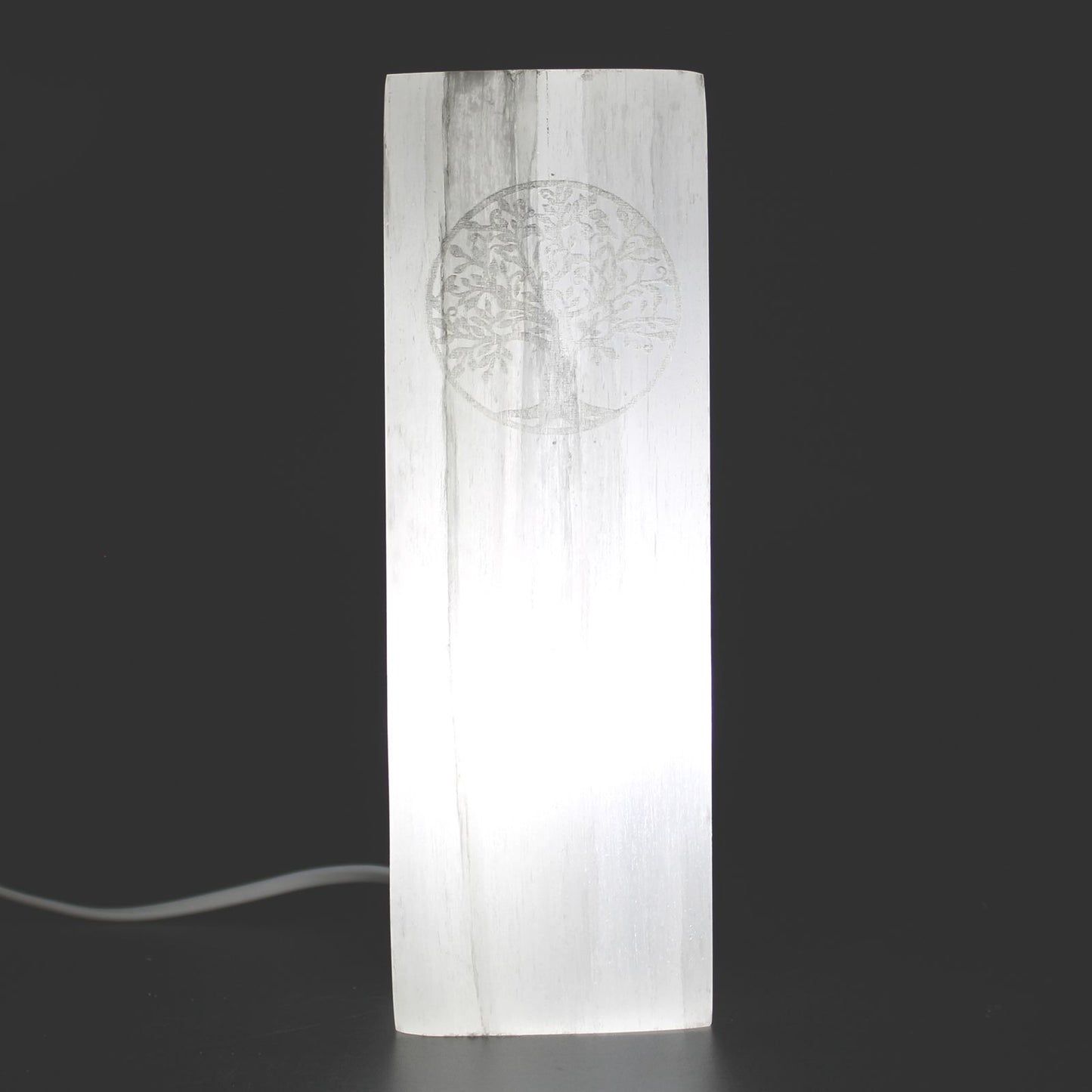 Selenite Block Lamp – Tree of Life | Purity, Peace & Illumination | 2