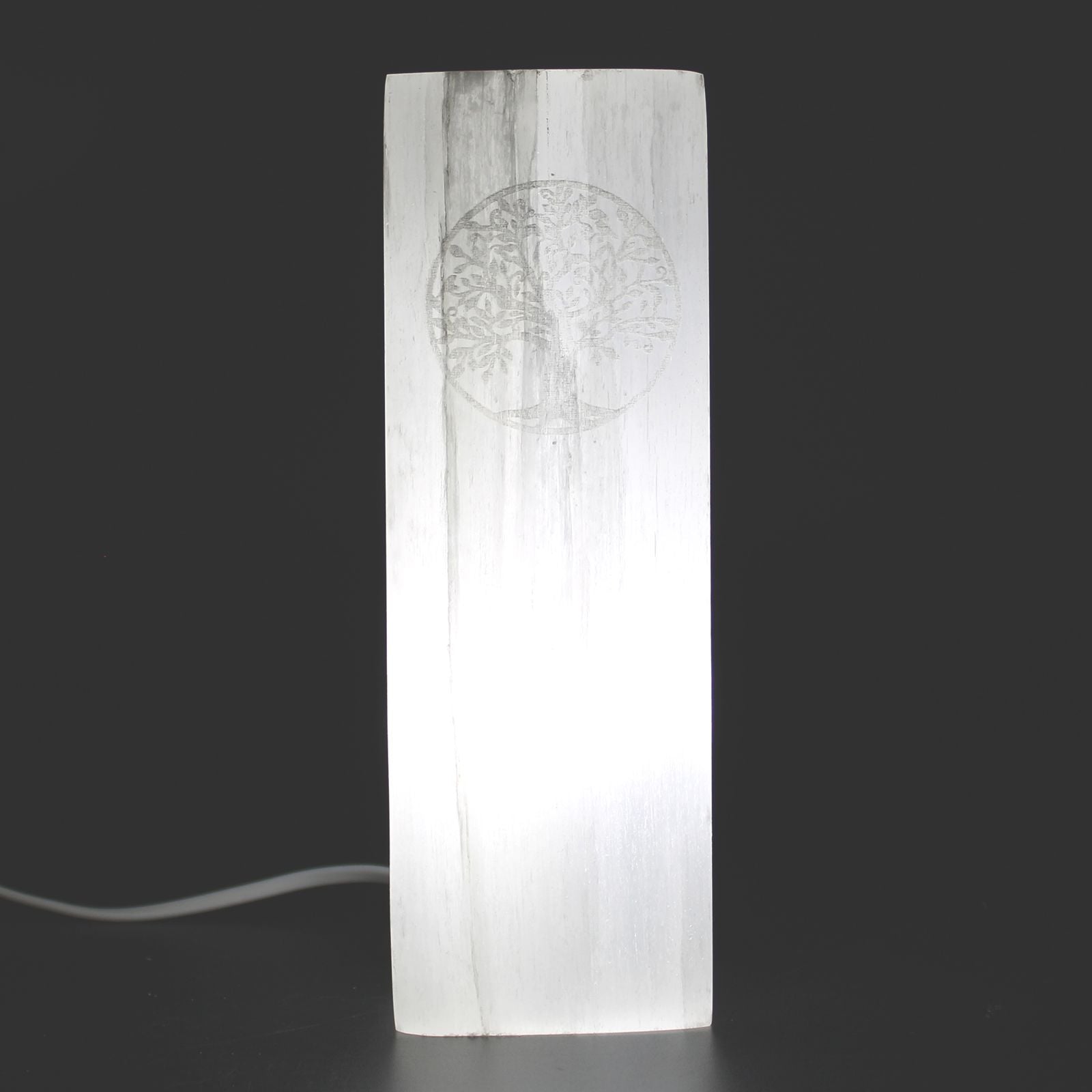 Selenite Block Lamp – Tree of Life | Purity, Peace & Illumination | 2