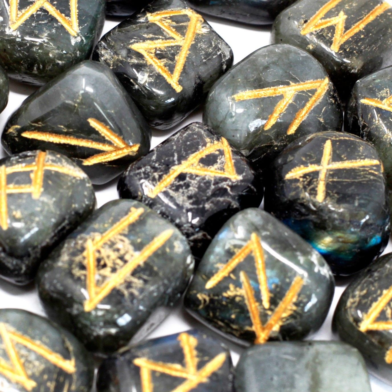 Labradorite Rune Stone Set | Intuition, Magic & Transformation | 1