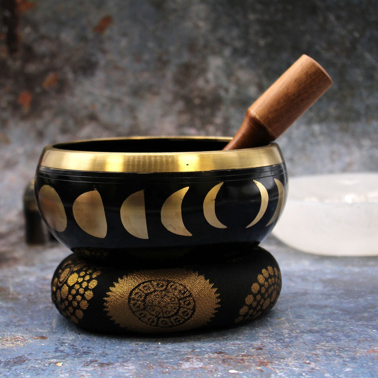 Large Moon Phase Singing Bowl Set | Gift of Balance & Cosmic Calm | 1