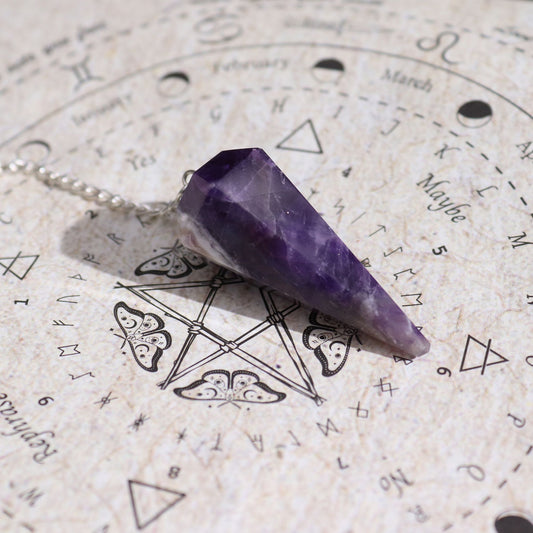Seduction Spell Incense with Amethyst Pendulum | Mystery, Attraction and Soft Intuition