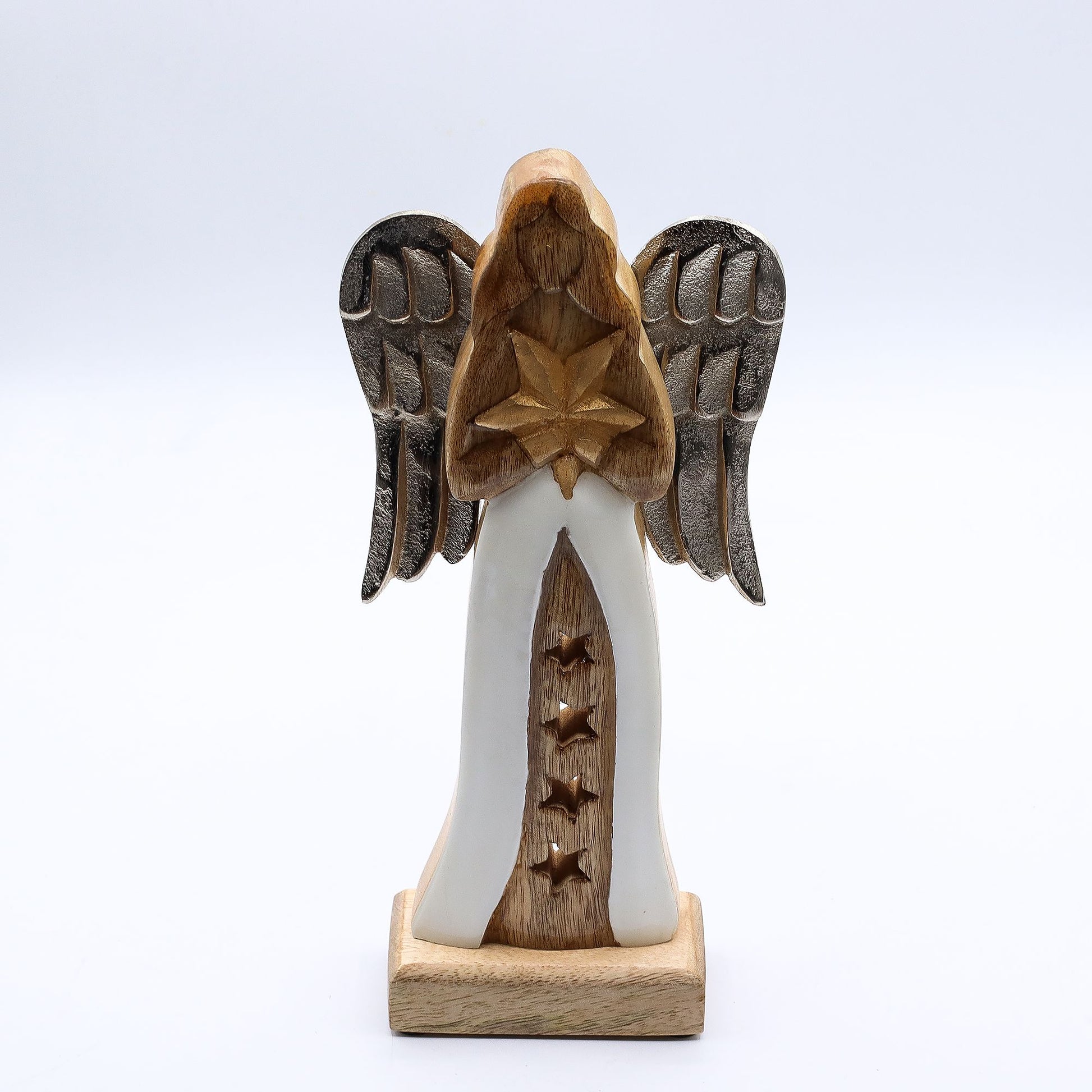 Large Mango Wood Star Angel | Hope & Light | 4