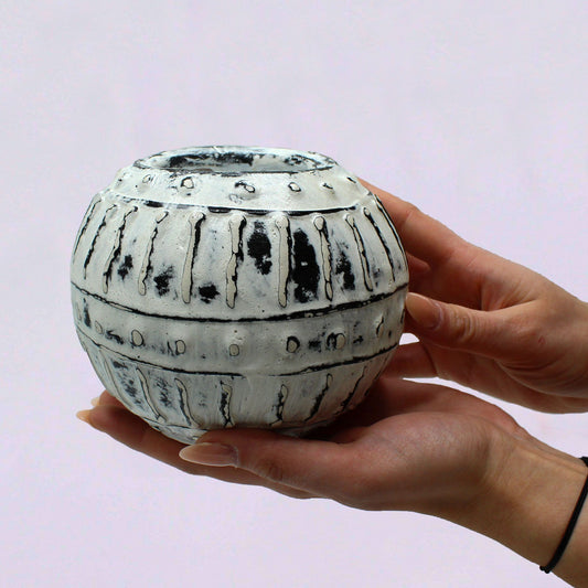 Greek Bubble Clay Plant Pot – Cream | Heritage, Texture & Timeless Craft | 1