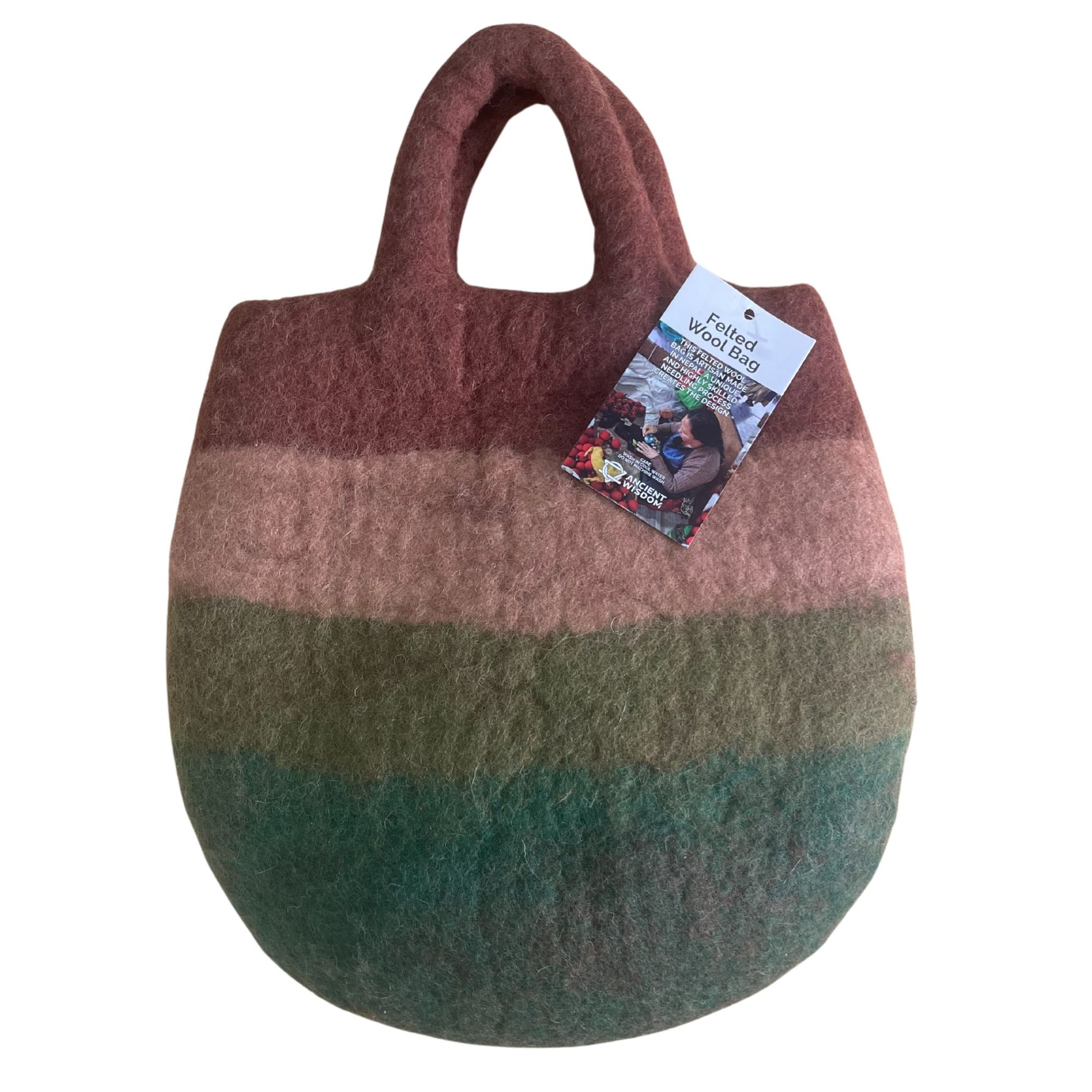 Mushroom Garden Felted Bag | Gift of Earth Magic & Craft | 3