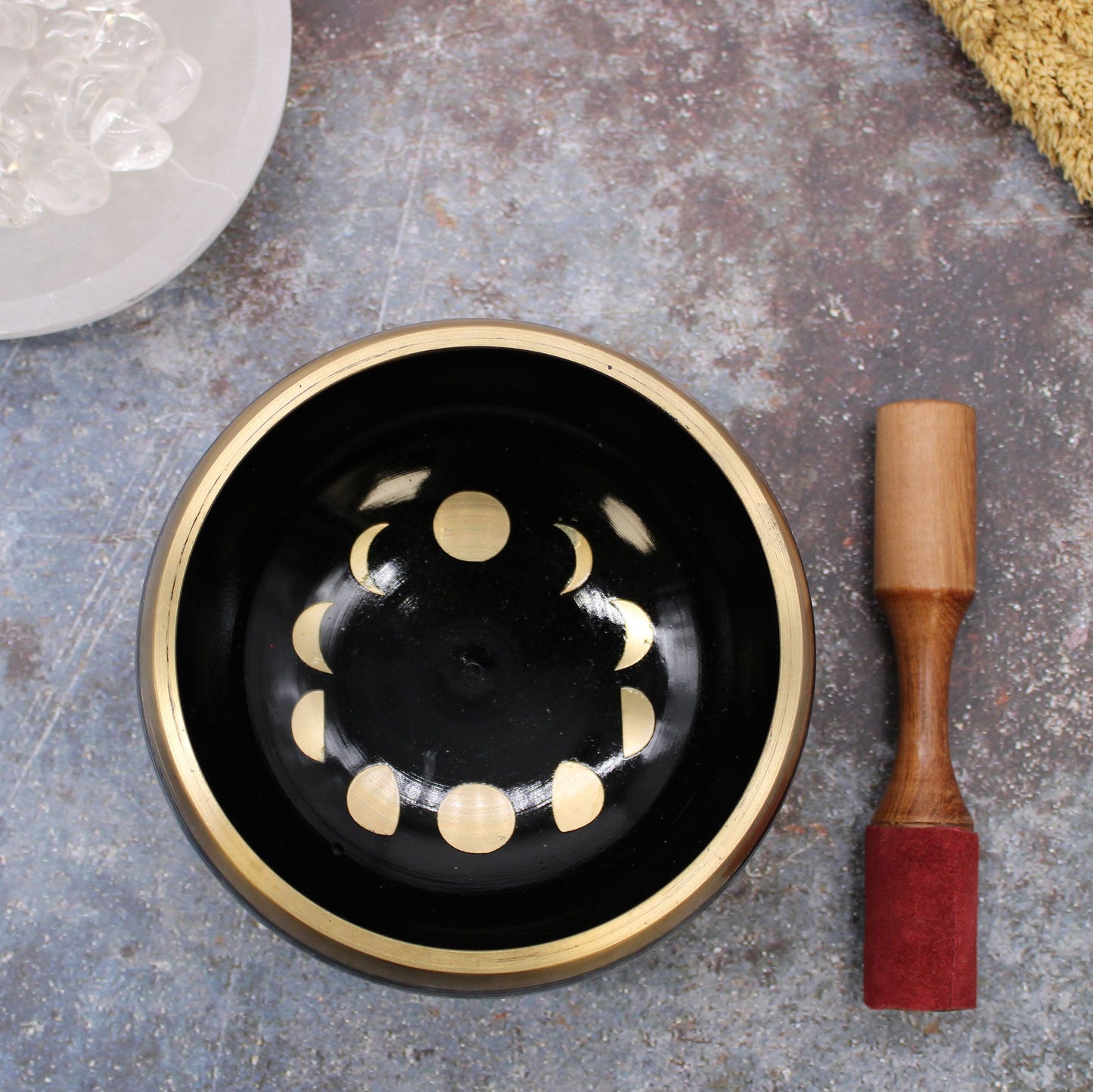 Large Moon Phase Singing Bowl Set | Gift of Balance & Cosmic Calm | 4