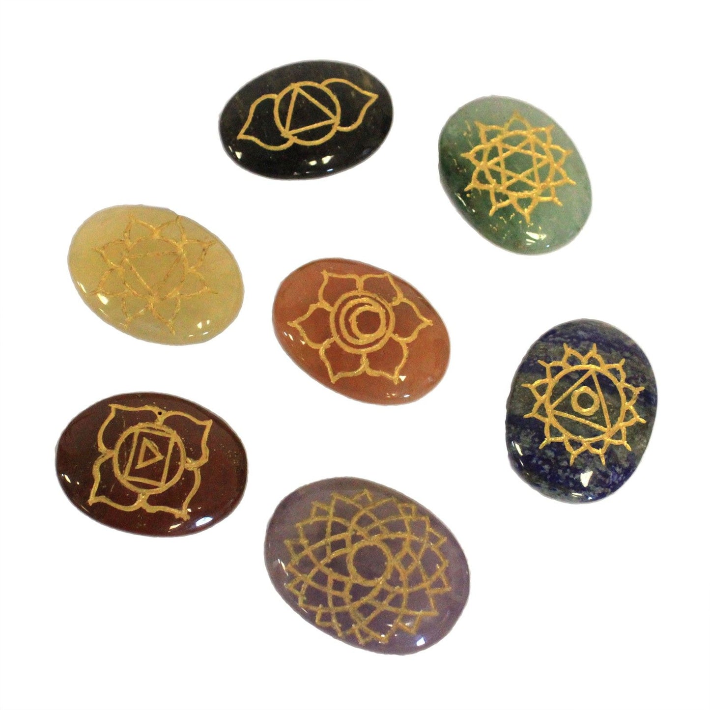 Large Chakra Stone Set (Oval Shape) | Energy, Balance & Renewal | 1