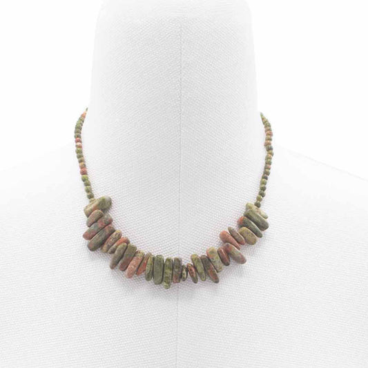 Longstone Gem Necklace | Unakite | Balance & Grounding | 1