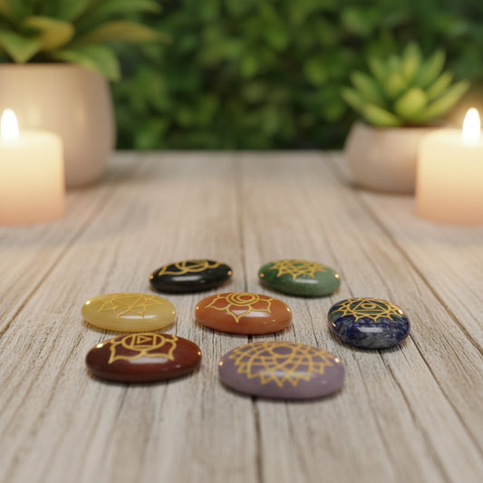 Large Chakra Stone Set (Oval Shape) | Energy, Balance & Renewal | 3