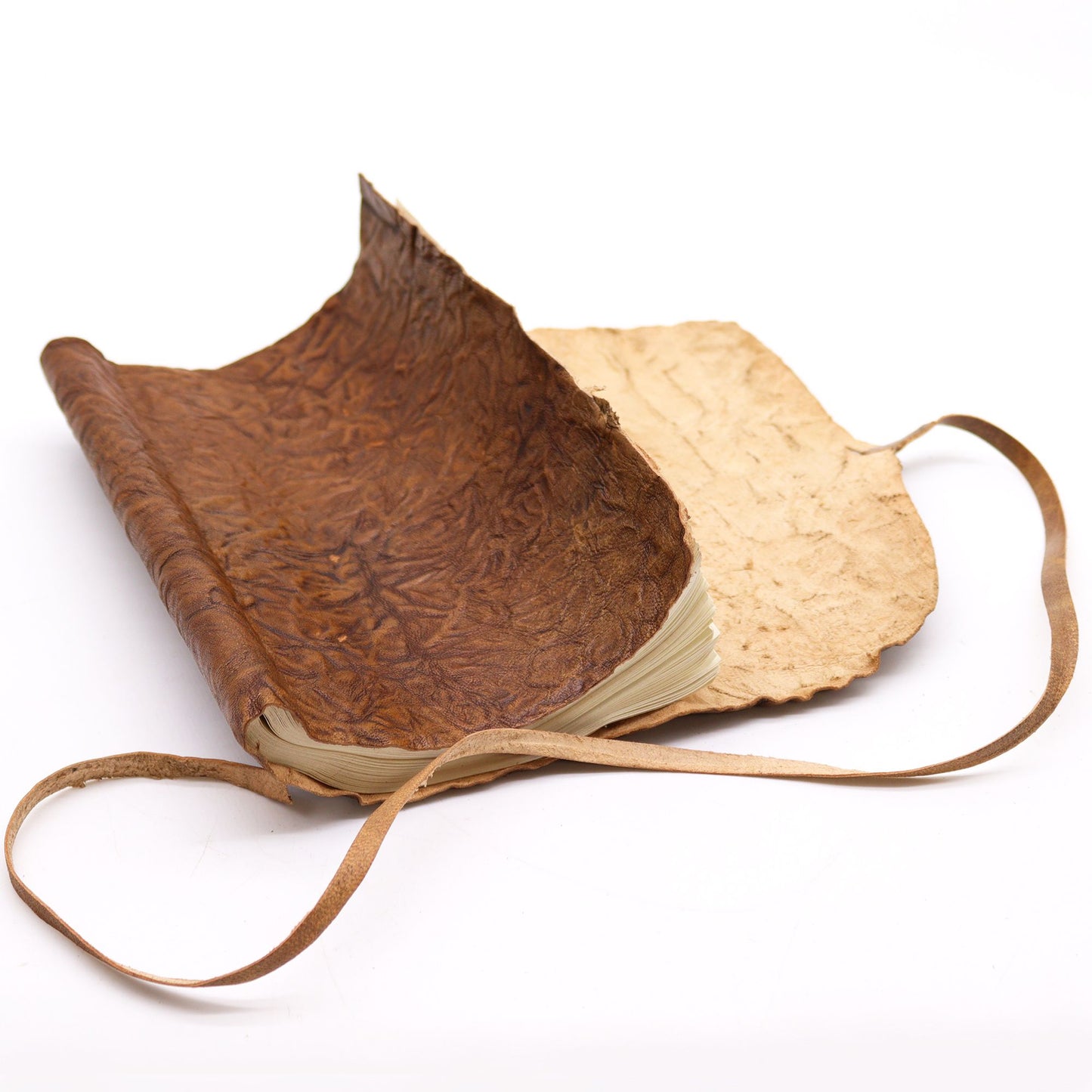 Rolled Leather Travel Notebook – Natural | 96 Pages | Wander, Write & Remember | 1